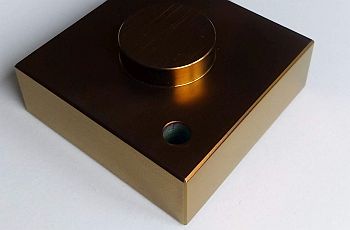 Titan Grade 5 anodisiert braun geschliffen poliert gefräst